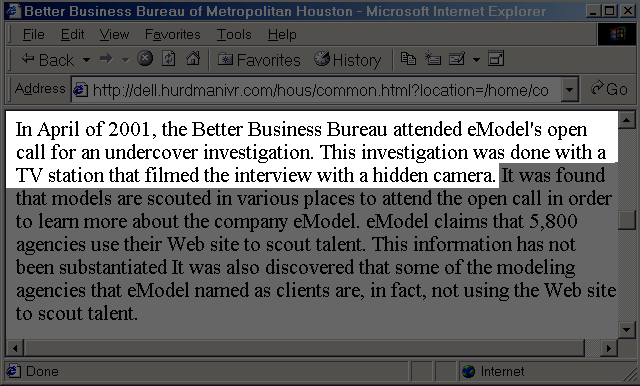 Better Business Bureau and TV Station Undercover Investigation with Hidden Camera